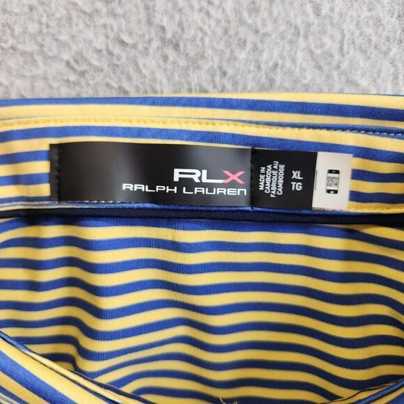 RLX Ralph Lauren Shirt Mens XL Yellow PGA 2022 Southern Hills Golf Performance - Picture 9 of 15
